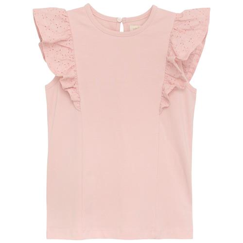 Creamie Tanktop Med Broderie Anglaise Peachskin | Lyserød | 104 cm