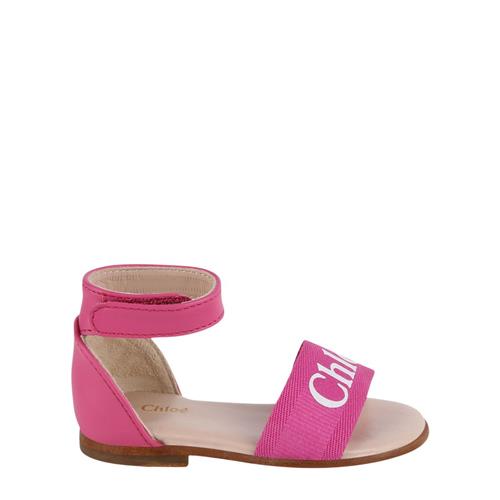 Se Chloé Logo Sandaler Lyserød | Lyserød | 20 EU ved Babyshop