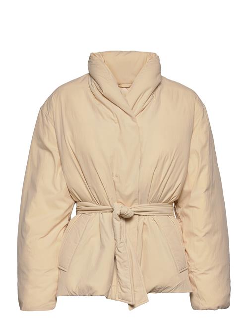 Calvin Klein Recycled Down Wrap Puffer Jacket Calvin Klein Beige