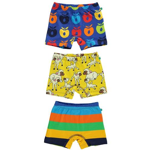 Se Småfolk 3-pak Mønstret Boxers Blue Lolite | Blå | 1-2 years ved Babyshop