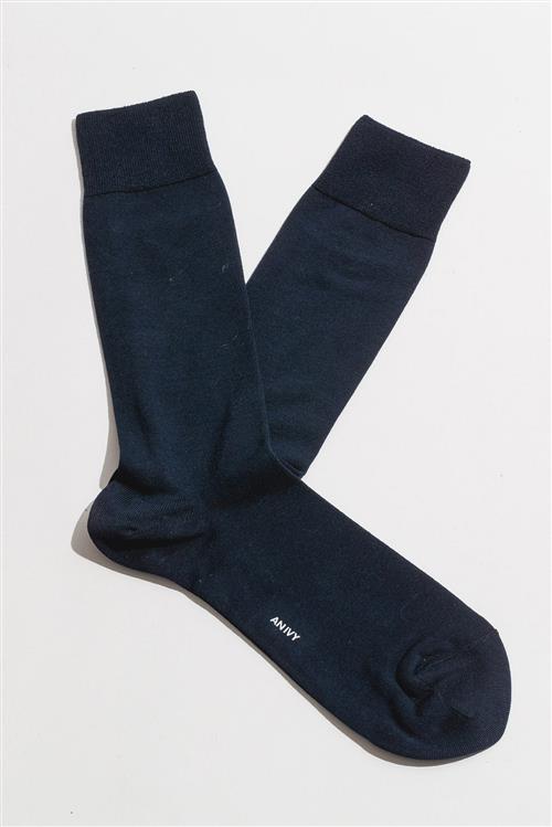 AN IVY Plain Navy Socks