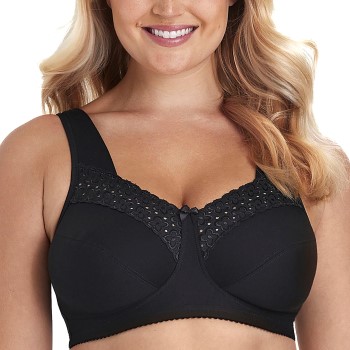 Miss Mary of Sweden Miss Mary Broderie Anglais Soft Bra Bh Sort D 85 Dame