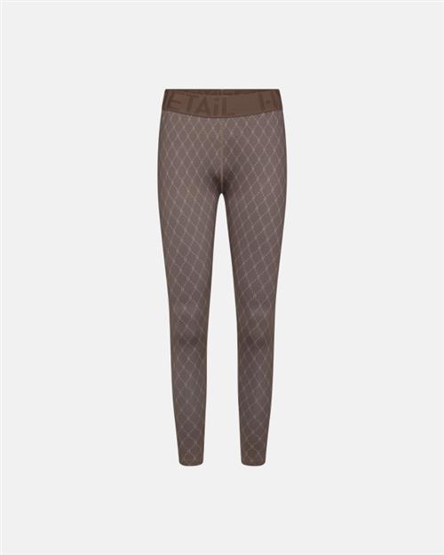 Leggings "logo" | Polyester | Brun