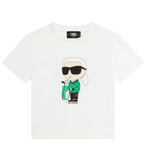 Se Karl Lagerfeld T-shirt - Hvid m. Print ved KidsWorld