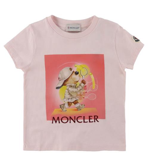 Moncler Moncler T-shirt - Rosa m. Tennisspiller