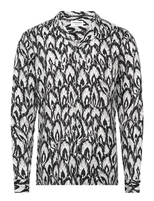 Leaf Aop Shirt L/S Lindbergh Black