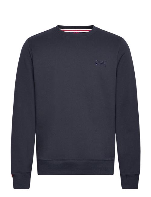 Se Superdry Essential Logo Crew Sweat Ub Superdry Navy ved Booztlet