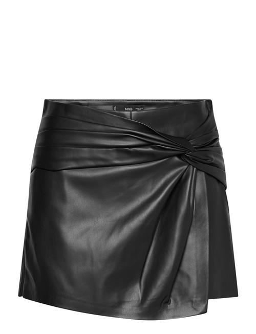 Leather-Effect Culottes Mango Black