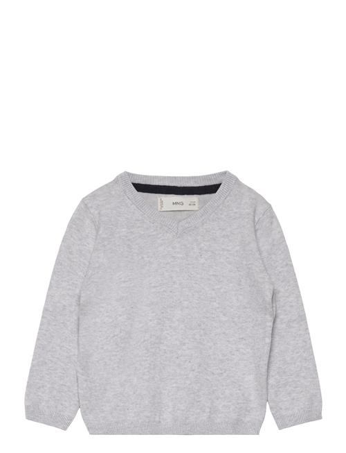 Se Mango V-Neck Sweater Mango Grey ved Booztlet