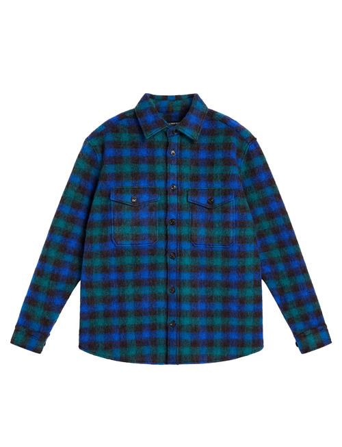 Carter Check Overshirt J. Lindeberg Blue