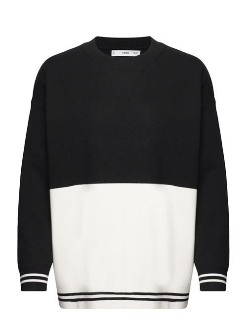 Bicolour Knit Sweater Mango Black