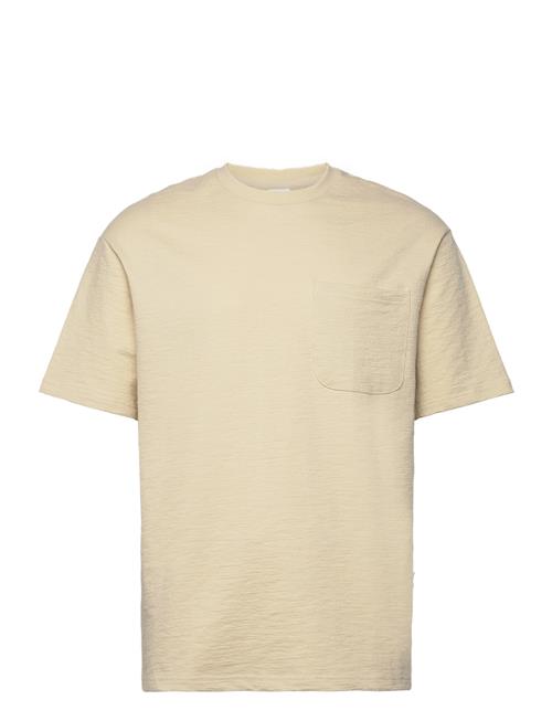 Se Selected Homme Slhloosesaul Slub Ss O-Neck Tee Selected Homme Beige ved Booztlet