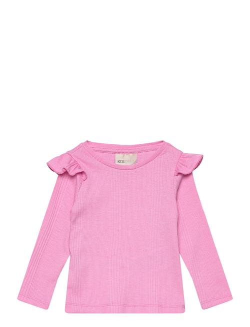 Kids Only Kmgsilja L/S O-Neck Frill Jrs Kids Only Pink