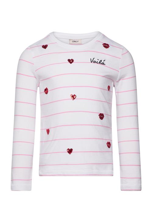 Kids Only Kmgkita Reg L/S Heart Slit Top Box Kids Only White