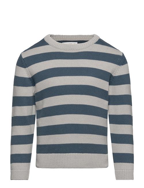 Mango Striped Knit Sweater Mango Blue