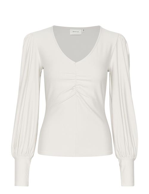 Se Gestuz Rifagz V-Neck Blouse Gestuz White ved Booztlet