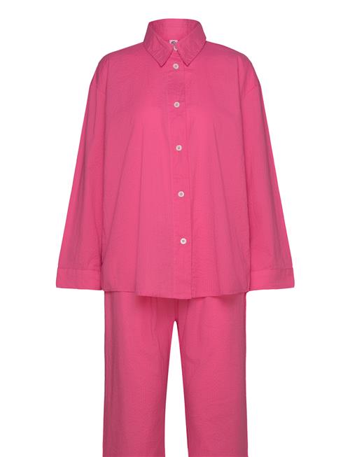 Se Becksöndergaard Seersucker Pyjamas Set Becksöndergaard Pink ved Booztlet