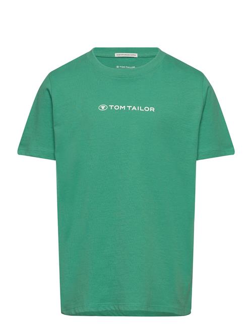 Se Tom Tailor Printed T-Shirt Tom Tailor Green ved Booztlet