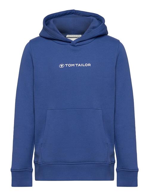 Se Tom Tailor Printed Hoody Tom Tailor Blue ved Booztlet