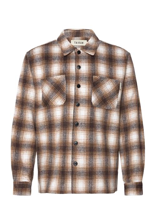 Heavyweight Plaid Shirt-Brown Taikan Brown