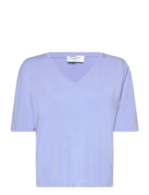 Rosemunde Rwbiarritz Ss V-Neck T-Shirt Rosemunde Blue