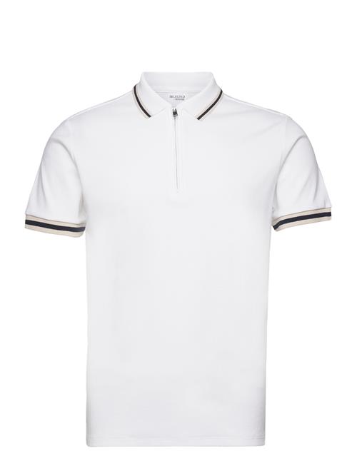 Se Selected Homme Slhslim-Toulouse Detail Ss Polo Noos Selected Homme White ved Booztlet