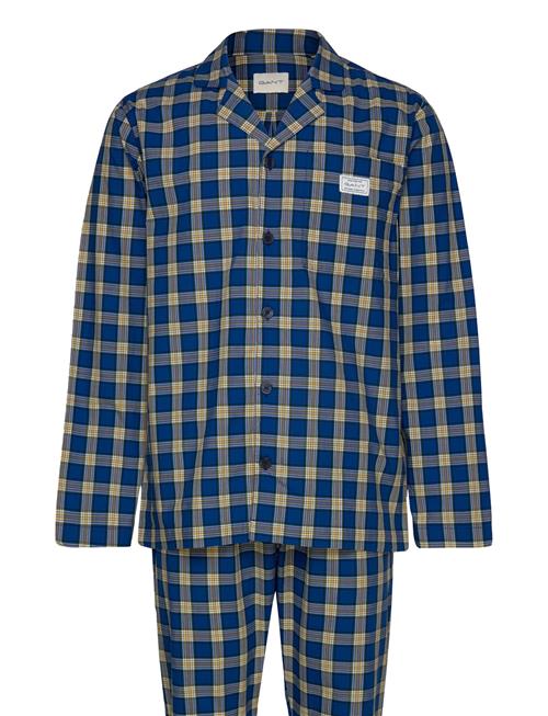 Check Pajama Set Shirt And Pants GANT Navy