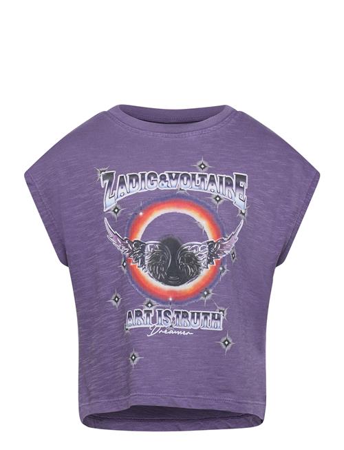 Zadig & Voltaire Kids Short Sleeves Tee-Shirt Zadig & Voltaire Kids Purple