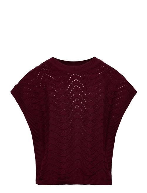 Müsli by Green Cotton Knit Needle Out Vest Müsli By Green Cotton Burgundy