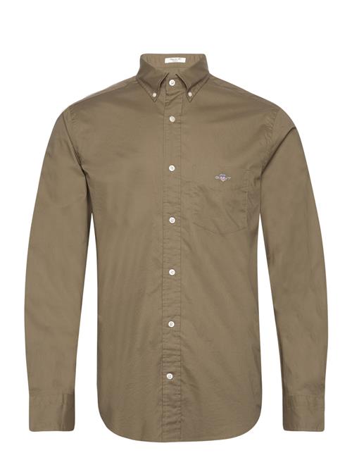 GANT Reg Classic Poplin Shirt GANT Khaki