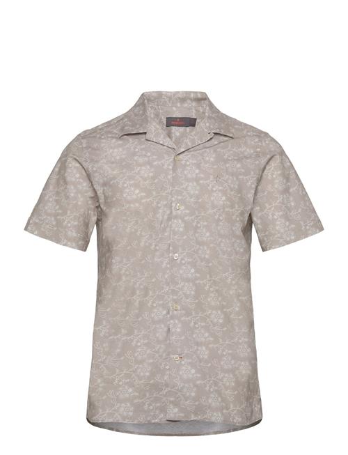 Printed Short Sleeve Shirt Morris Beige