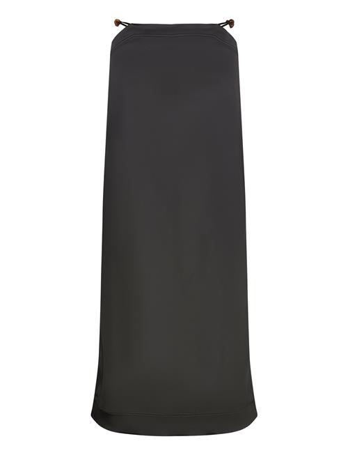 Ganni Double Satin Maxi Skirt Ganni Black