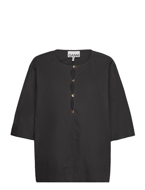 Ganni Cotton Poplin Blouse Ganni Black