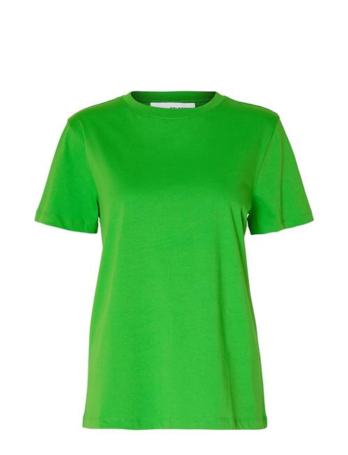 Se Selected Femme Slfmyessential Ss O-Neck Tee Noos Selected Femme Green ved Booztlet