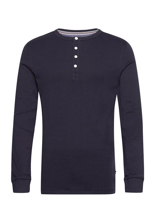 Solid Gradad W Contrast Fabric L/Ssolid Gradad W Contrast Fabric L/S Lindbergh Blue