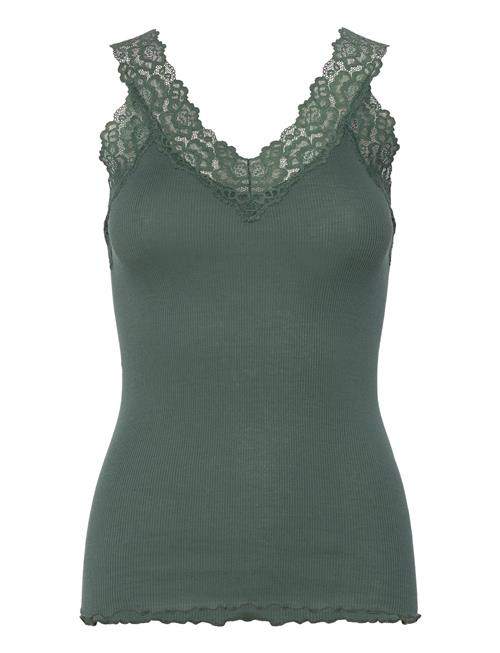 Se Rosemunde Organic Top W/ Lace Rosemunde Khaki ved Booztlet