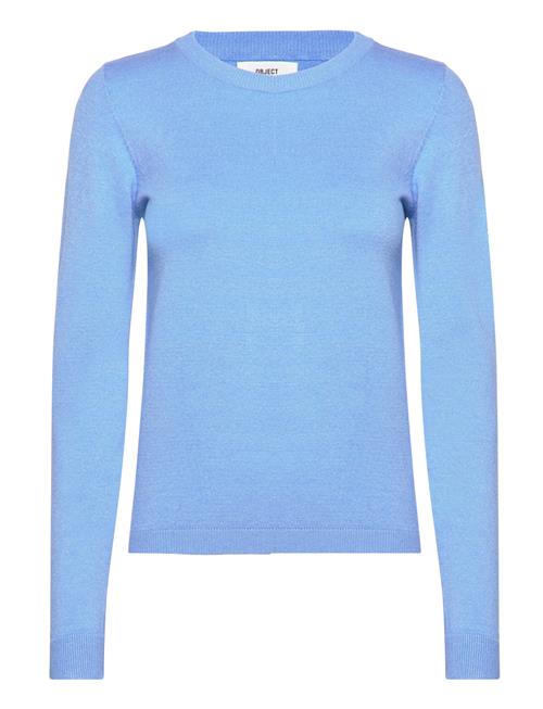 Object Objthess L/S O-Neck Knit Pullover Noos Object Blue