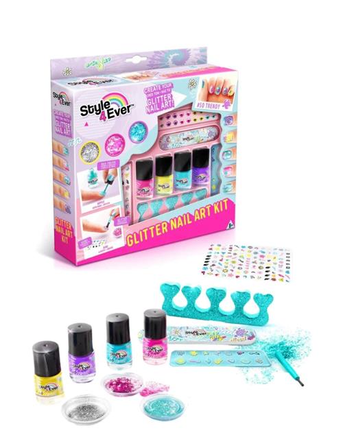 Se Style 4 Ever Style 4 Ever Glitter Nail Art Kit Style 4 Ever Patterned ved Booztlet