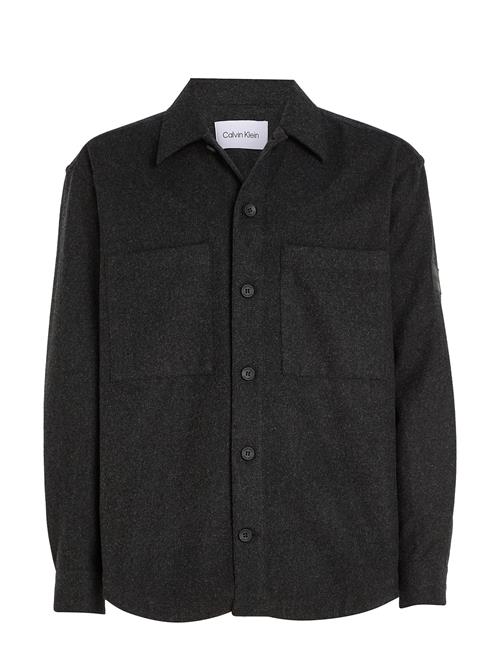 Calvin Klein Wool Blend Overshirt Calvin Klein Black