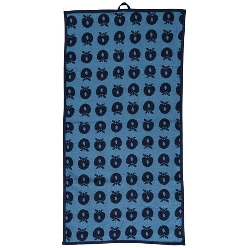 Småfolk Mønstret Håndklæde Med Æbler Blue Grotto One Size      Unisex