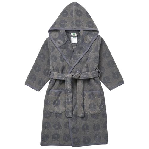 Småfolk Mønstret Badekåbe Med Æbler Wild Dove 4-5 Y  Grå  4-5 år  Unisex