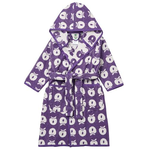 Se Småfolk Mønstret Badekåbe Med Æbler Purple Heart | Lilla | 1-2 years ved Babyshop