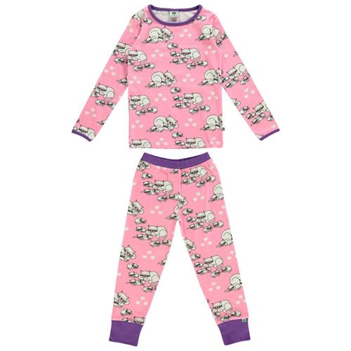 Se Småfolk Mønstret Pyjamas Med Kater Sea Pink | Lyserød | 1-2 years ved Babyshop