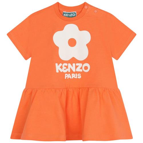 Se Kenzo Kjole Med Blomsterprint Orange | Orange | 6 months ved Babyshop