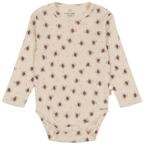 Se Konges Sløjd GOTS Minnie Blomstret Babybody Vita Rosa Mini |  | 12 months ved Babyshop