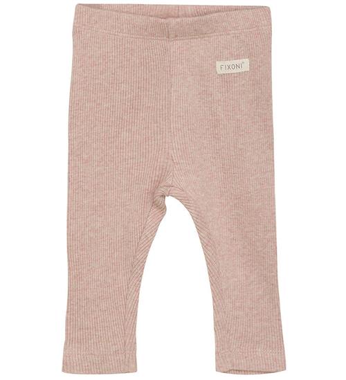 Se Fixoni Fixoni Leggings - Rib - Silver Peony ved KidsWorld