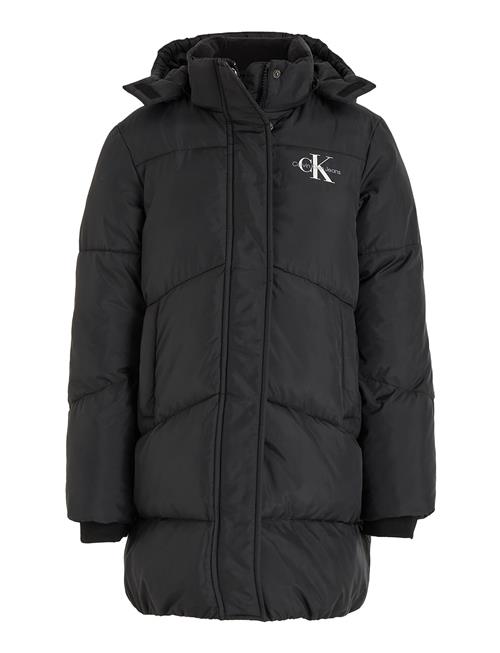 Se Calvin Klein Ck Long Puffer Coat Calvin Klein Black ved Booztlet