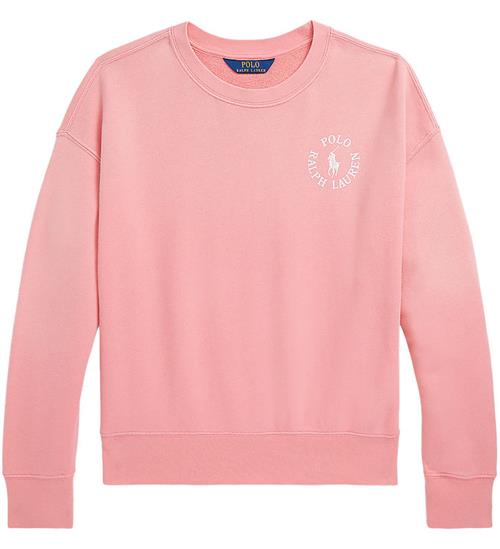 Se Polo Ralph Lauren Polo Ralph Lauren Sweatshirt - Ribbon Pink m. Hvid ved KidsWorld