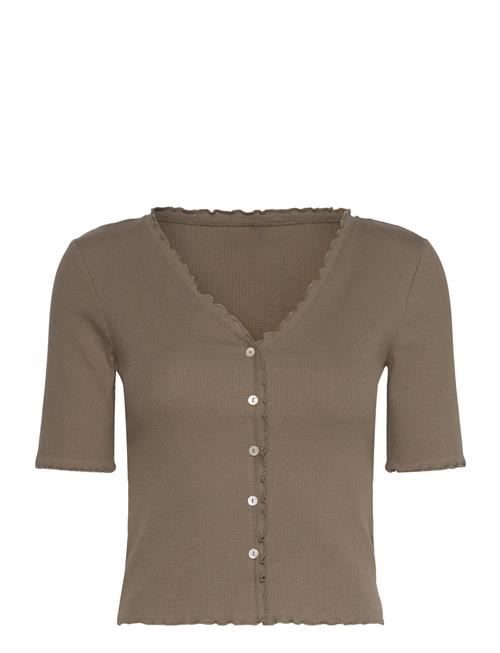 ONLY Onllaila S/S Button Top Jrs ONLY Brown