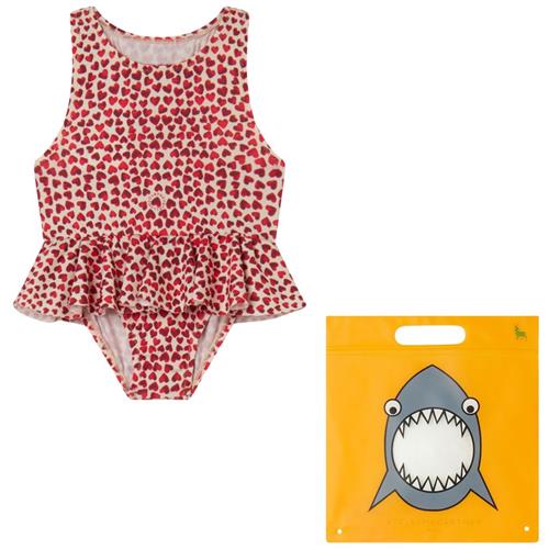 Se Stella McCartney Kids Hjertemønstret Badedragt Rød | Rød | 18 months ved Babyshop